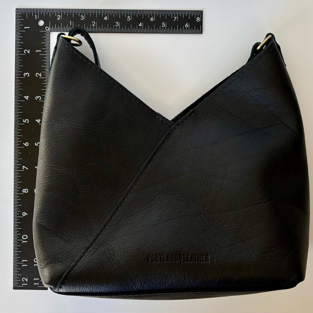 Portland Leather small Naomi Black Shoulder Bag